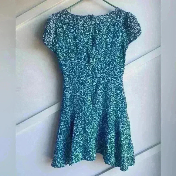 Princess Polly The Sting Mini Dress Ruffle Hem Short Floral V-neck Blue Size 0 - Picture 8 of 12